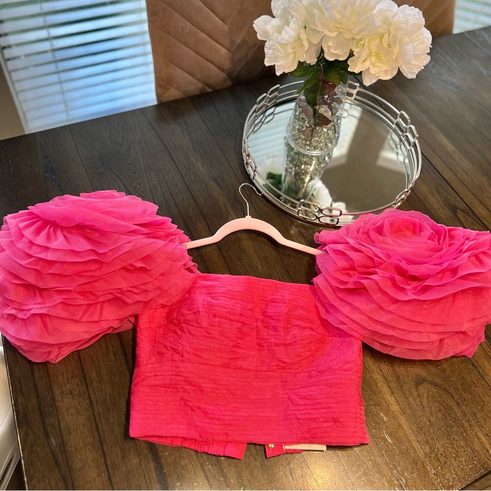 Crop puff sleeves top